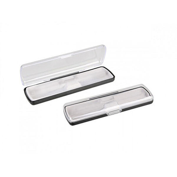 Футляр для ручки Pencase Uno, пластик, прозрачный/черный