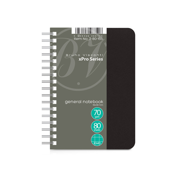 Бизнес - блокнот А6 (99 х 139 мм.) "xPro" 80 л., черный