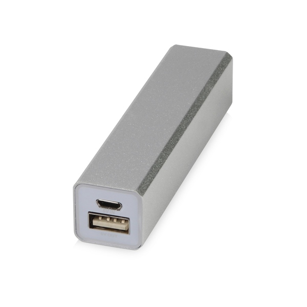 Портативное зарядное устройство "Брадуэлл", 2200 mAh, серебристый