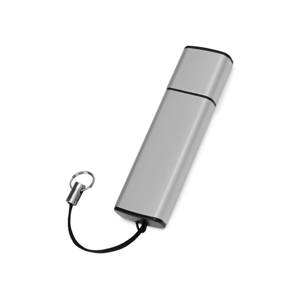 Флеш-карта USB 2.0 16 Gb металлическая с колпачком "Borgir", стальной