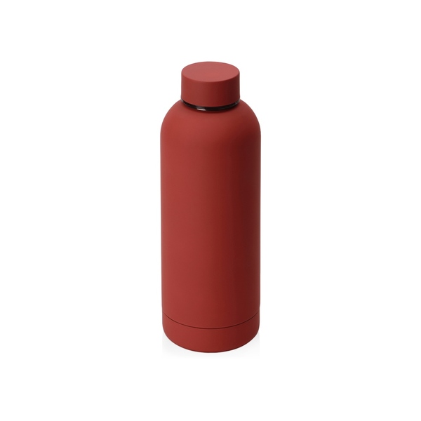 Вакуумная термобутылка "Cask" Waterline, soft touch, 500 мл, красный (P)
