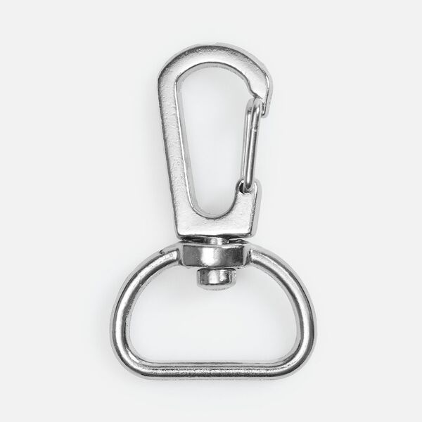 Застежка-карабин Snap hook, M, серебристая (хром)