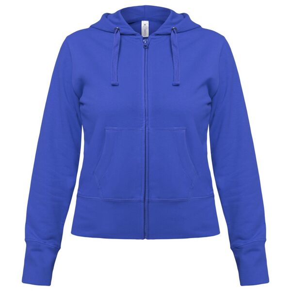Толстовка женская Hooded Full Zip ярко-синяя, размер XS